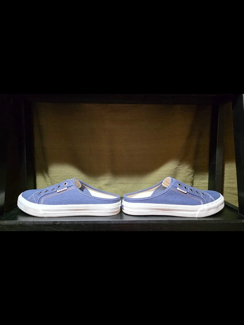 Taos Footwear Blue Slip-On Canvas Sneakers